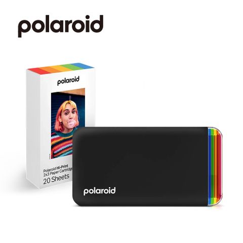 Polaroid 寶麗來 手機相片印相機-黑色 超值組合(DH2+DHP1)