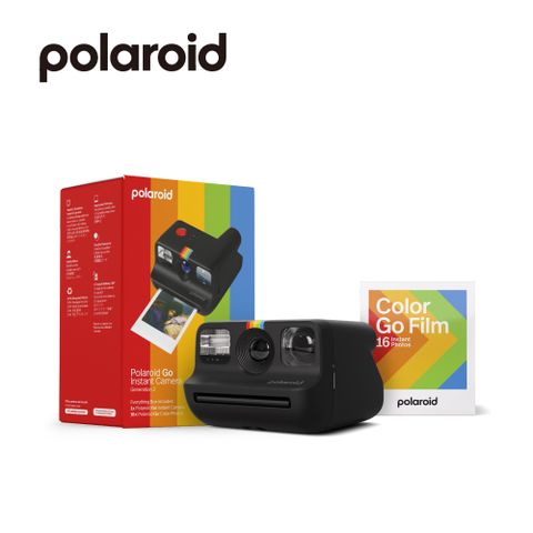Polaroid 寶麗來 拍立得GO G2套裝版 黑色(內附16張相紙)DG7E