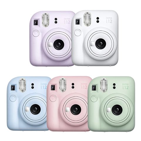 【FUJIFILM 富士】instax mini 12 拍立得相機 含空白底片20張+原廠相本+相機包(Mini12 公司貨)