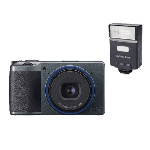 RICOH GR IIIx 海神藍 + FLASH Q Q20II 無線閃光燈 (公司貨)