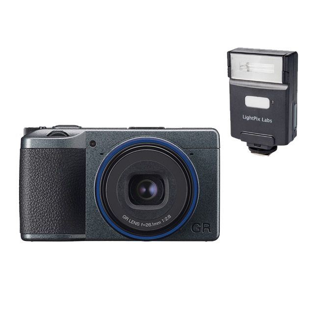 RICOH 理光  GR IIIx 海神藍 + FLASH Q Q20II 無線閃光燈 (公司貨)