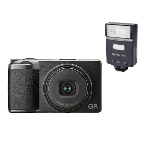 RICOH 理光 GR III + FLASH Q Q20II 無線閃光燈 (公司貨)