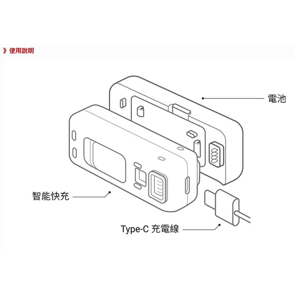 Insta360  ONE RS/R 智能快充 原廠快充 充電器