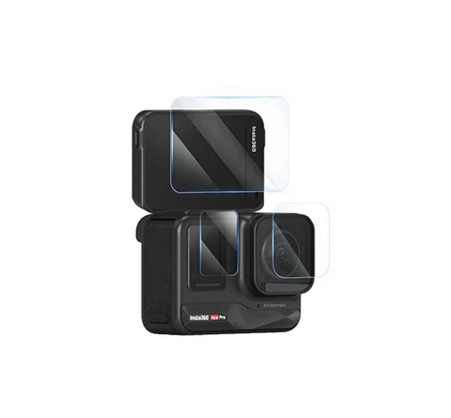  Insta360 Ace Pro 高清鋼化膜【鏡頭+前後螢幕】(二入組)