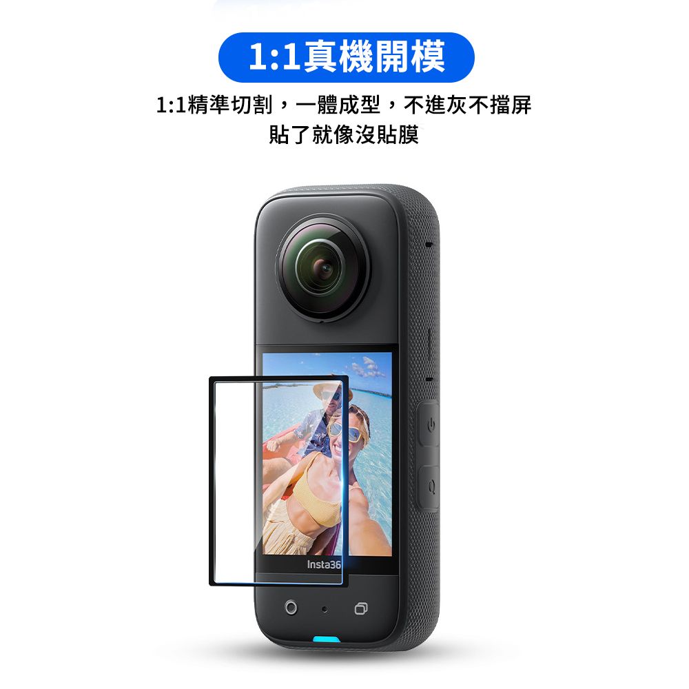 Insta360 適 X4 -2.5吋-Pmma抗撞材質-抗撞防護保護貼系列