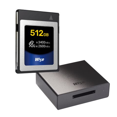 WISE 512GB CFexpress 4.0 Type B 超高速記憶卡 + RD-40CXB 專屬單槽讀卡機 公司貨