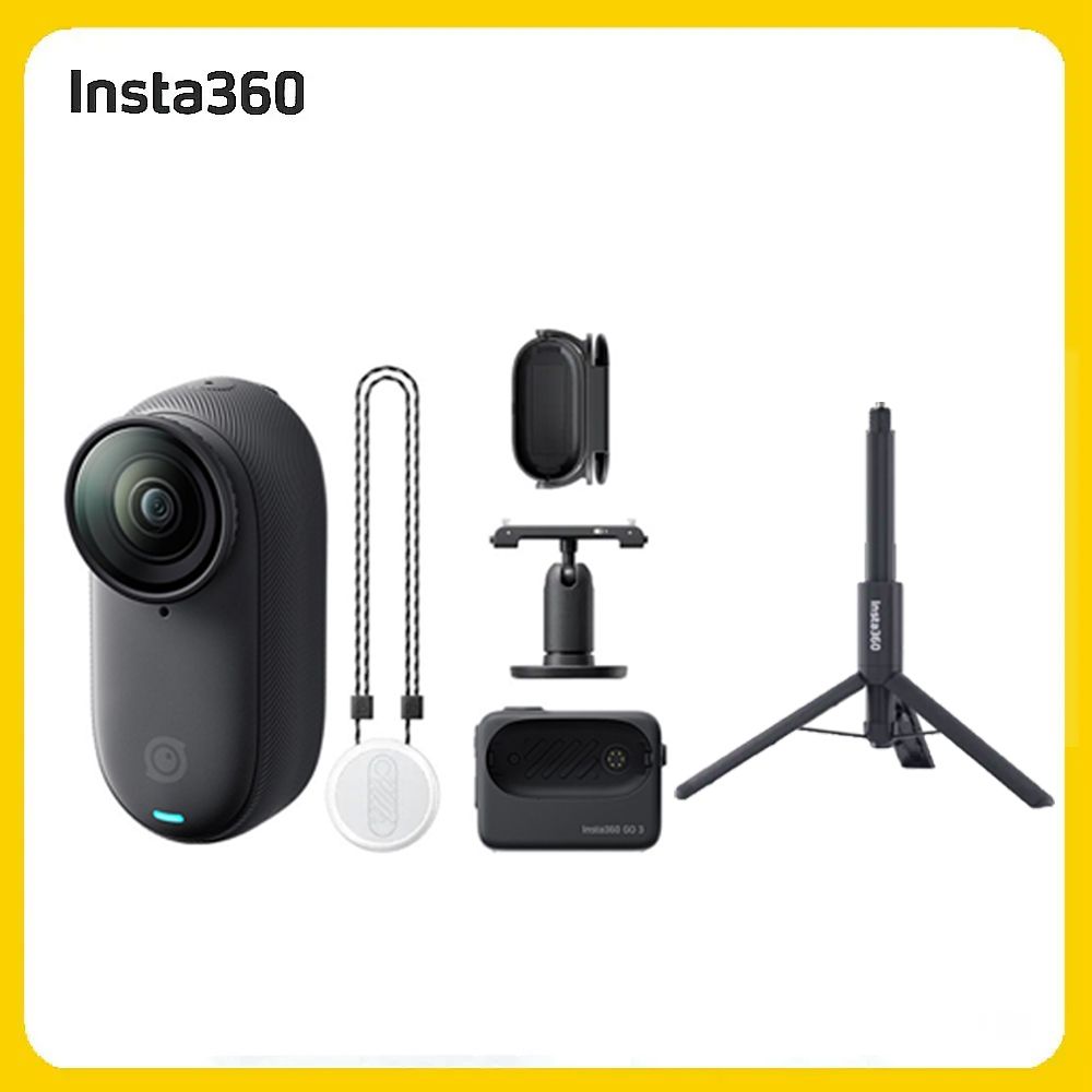 Insta360 GO3S 防抖運動相機128GB星耀黑 三腳架套裝組 (先創公司貨)