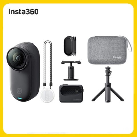 Insta360 GO3S 防抖運動相機128GB星耀黑 旅行套裝組 (先創公司貨)