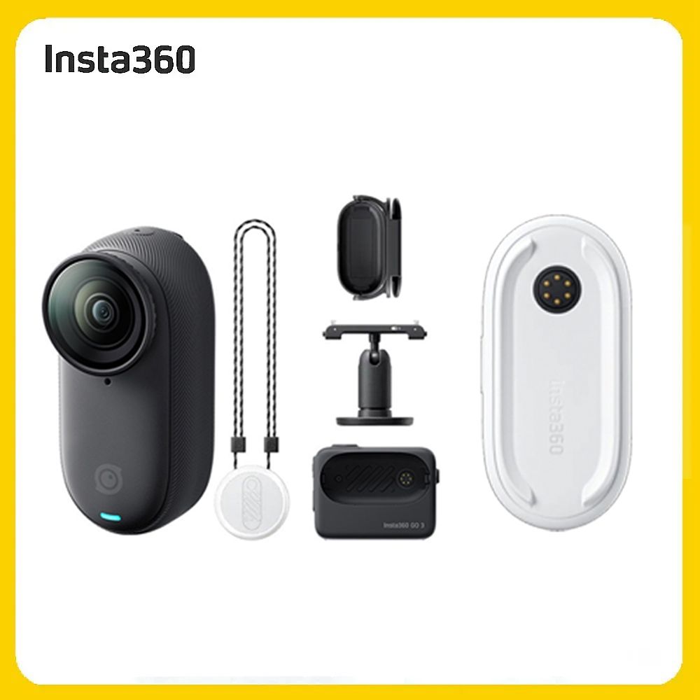 Insta360 GO3S 防抖運動相機128GB星耀黑 閃傳套裝 (先創公司貨)