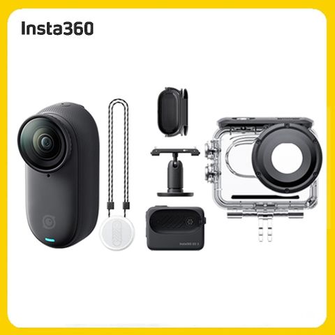 Insta360 GO3S 防抖運動相機128GB星耀黑 潛水套裝 (先創公司貨)