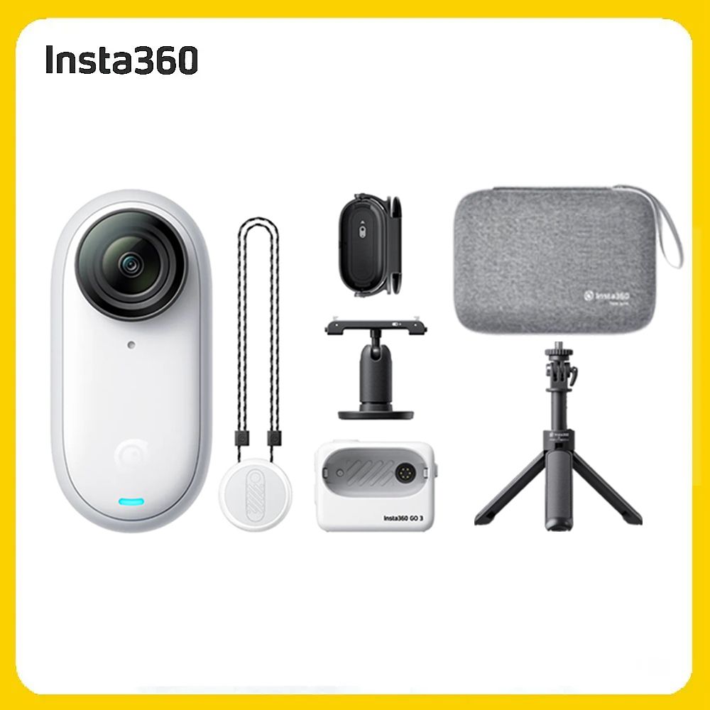 Insta360 GO3S 防抖運動相機128GB靈動白 旅行套裝組 (先創公司貨)