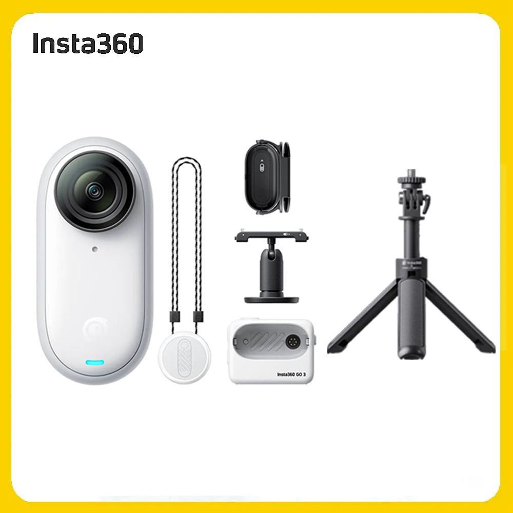 Insta360 GO3S 防抖運動相機128GB靈動白 迷你腳架組 (先創公司貨)