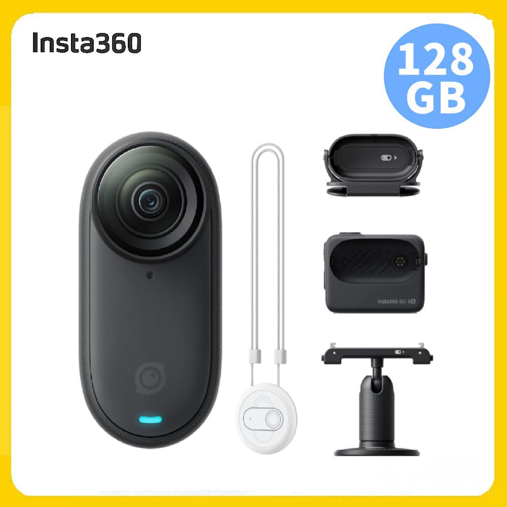 Insta360  GO3S 128GB 防抖運動相機標準版星耀黑(先創公司貨)