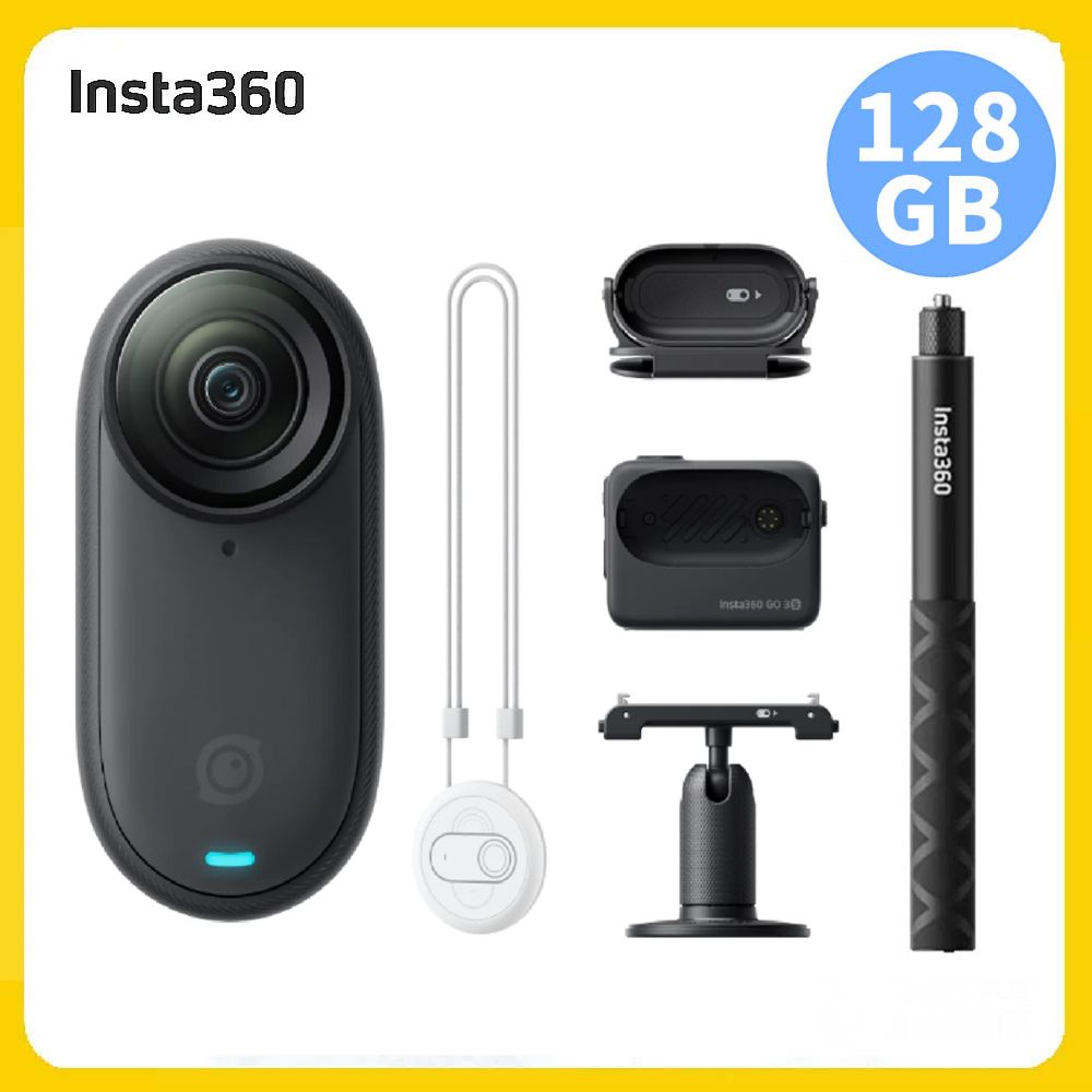 Insta360  GO3S 128GB 防抖運動相機標準版星耀黑(先創公司貨)