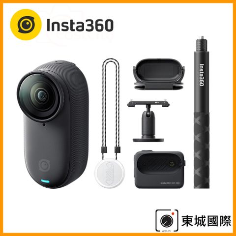 Insta360 GO 3S 4K廣角翻轉觸控大螢幕拇指防抖相機(128G星耀黑) 公司貨
