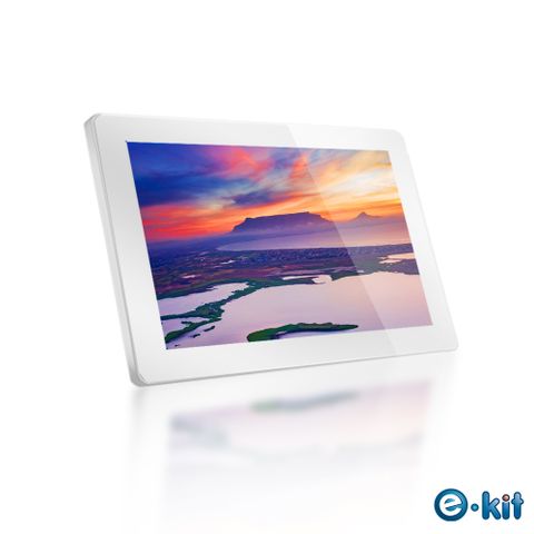 逸奇e-Kit 18.5吋耐磨抗刮玻璃鏡面數位相框電子相冊-白色款 DF-VM19_W