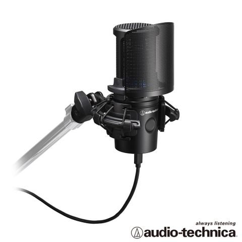 audio-technica 鐵三角 AT2020USBX心形指向性電容型USB麥克風組合含防噴罩+防震架