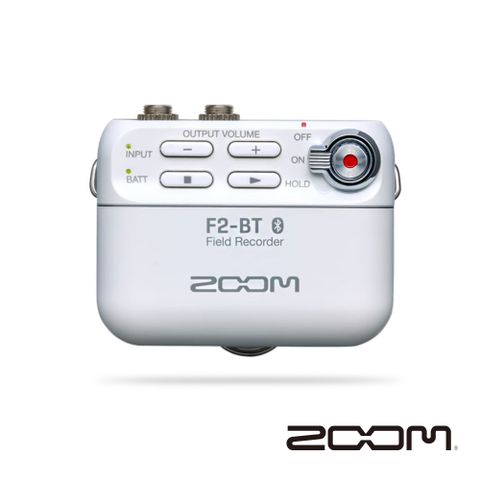 Zoom F2-BT 藍牙版 微型錄音機+領夾麥克風組-白色 正成公司貨