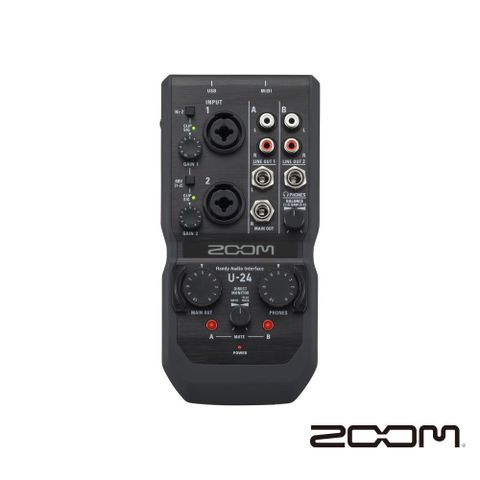 Zoom U-24 可攜式錄音介面 公司貨