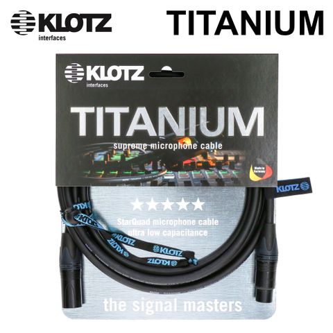 KLOTZ TITANIUM StarQuad 麥克風線 3M (TI-M0300) 公司貨