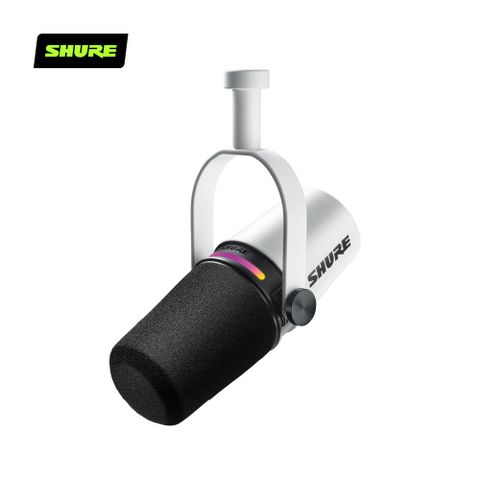 SHURE MV7+ Podcast動圈式麥克風-白