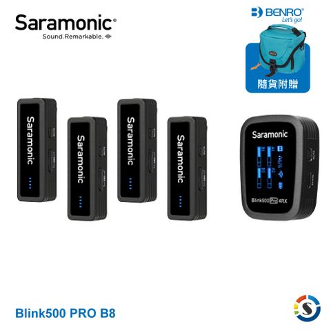 ★送BENRO相機包Saramonic楓笛 Blink500 Pro B8 一對四 2.4GHz無線麥克風系統