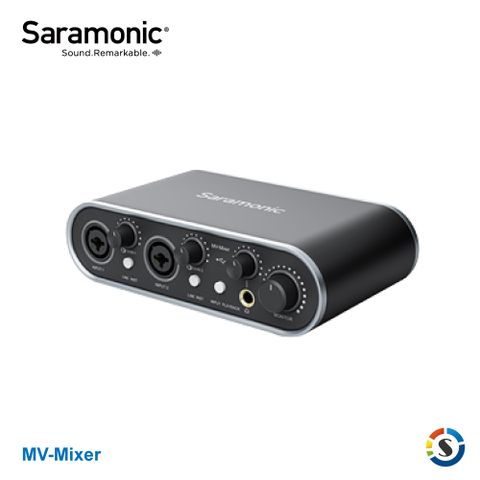 雙通道USB音頻接口Saramonic楓笛 MV-Mixer 雙通道音頻混音器