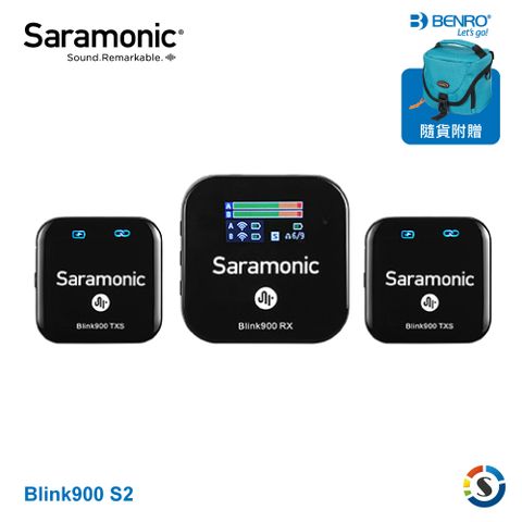 限時狂降★再送BENRO相機包Saramonic楓笛 Blink900 S2(TXS+TXS+RX) 一對二無線麥克風系統