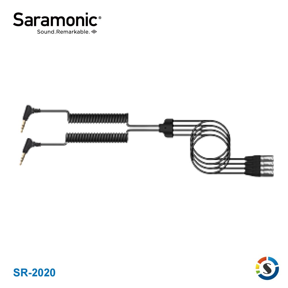 Saramonic 楓笛  SR-C2020 雙頭3.5mm TRS轉4頭XLR轉接線