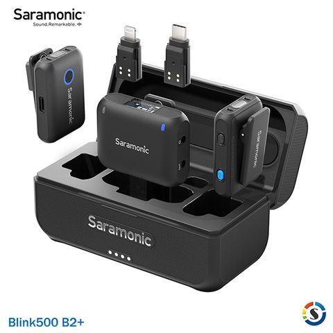 四款轉接器兼容所有設備Saramonic楓笛 Blink500 B2+ 一對二 2.4GHz無線麥克風系統