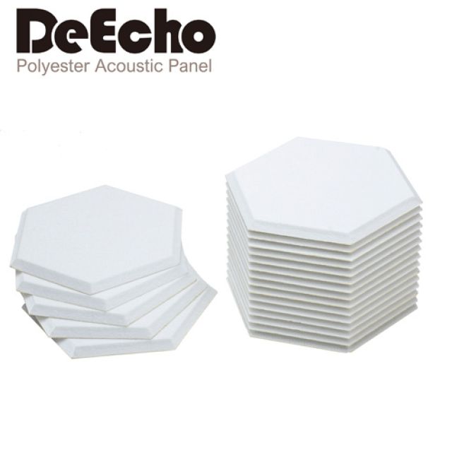 KEYSTONE 六角形DeEcho 吸音板20片裝-007雪白