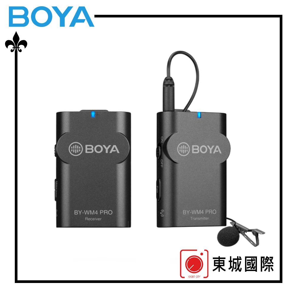 BOYA  博雅 BY-WM4 Pro 一對一數字雙通道無線麥克風 東城代理商公司貨