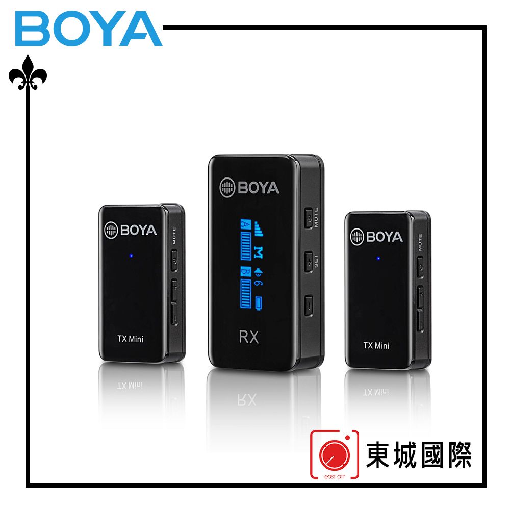 BOYA  博雅 BY-XM6-S2 MINI 一對二雙聲道無線迷你麥克風 東城代理商公司貨