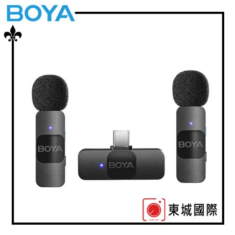 ★最新一代，小巧便攜★BOYA 博雅 BY-V20 一對二迷你無線麥克風-TypeC 東城代理商公司貨