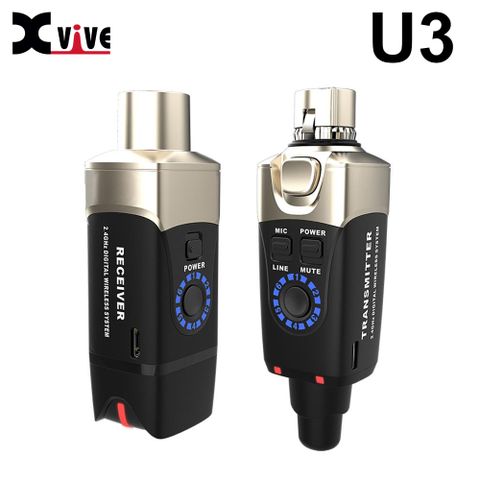 Xvive U3 Wireless Mic System Black 無線麥克風發射/接收組 (黑) 公司貨