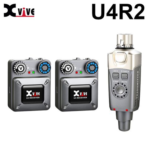 ★2個接收器Xvive U4R2 Wireless IEM System 入耳式無線監聽傳輸介面 公司貨