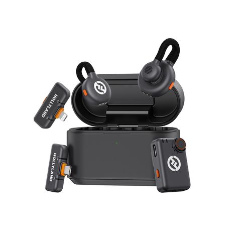 Hollyland LARK M2S Ultimate Combo 全能版 無線麥克風 潤橙公司貨 黑色