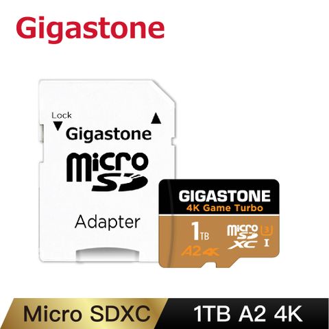 Gigastone micro SDXC 1TB A2 V30 4K Game Turbo 記憶卡(附轉卡)(100MB/s)