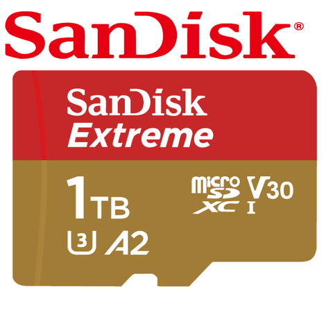 ★190MB★SanDisk Extreme microSDXC A2 1TB 記憶卡