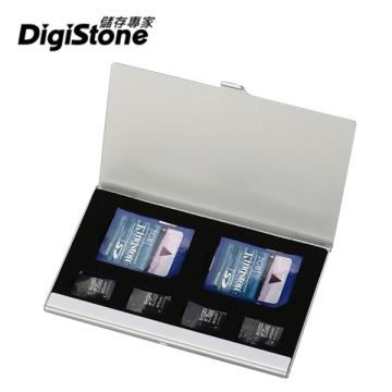 DigiStone 【鋁合金外殼】【防靜電EVA材質】 超薄型Slim鋁合金 多功能記憶卡收納盒(2SD+4TF)X1P【鋁合金外殼】【防靜電EVA材質】