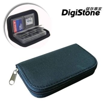 【防震/防潑水】【EVA防靜電材質】DigiStone 22片裝多功能記憶卡收納包(18SD+4CF)-黑X1P