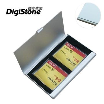 DigiStone 優質鋁合金外殼 2片裝 超薄型Slim鋁合金 多功能記憶卡收納盒(2CF)一個