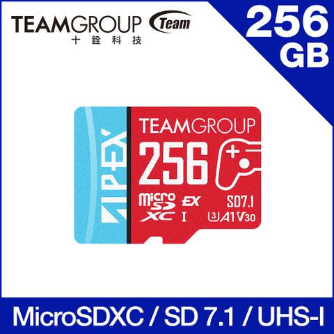 TEAM 十銓 APEX SD7.1 MicroSD Express 超高速記憶卡 256GB