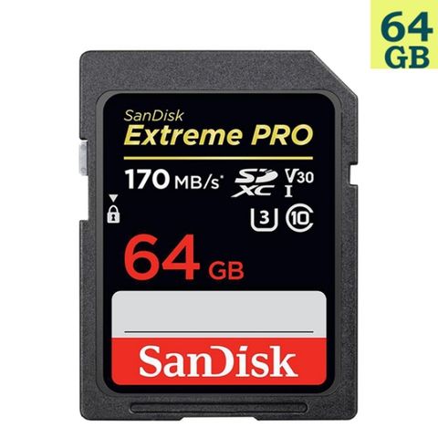 [全新升級版] 晟碟 SanDisk Extreme Pro SDXC UHS-I(V30) 64GB 記憶卡 170MB/s 永久有限保固
