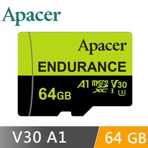 Apacer宇瞻 64G High Endurance microSDXC V30 A1 (U3)高效耐用記憶卡