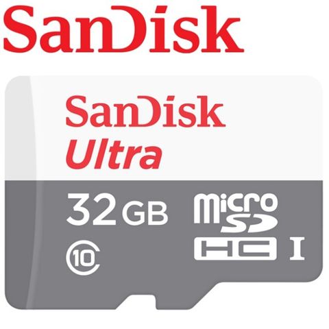 SanDisk 晟碟 32GB 100MB/s Ultra microSDHC UHS-I 記憶卡(白卡/無轉卡)