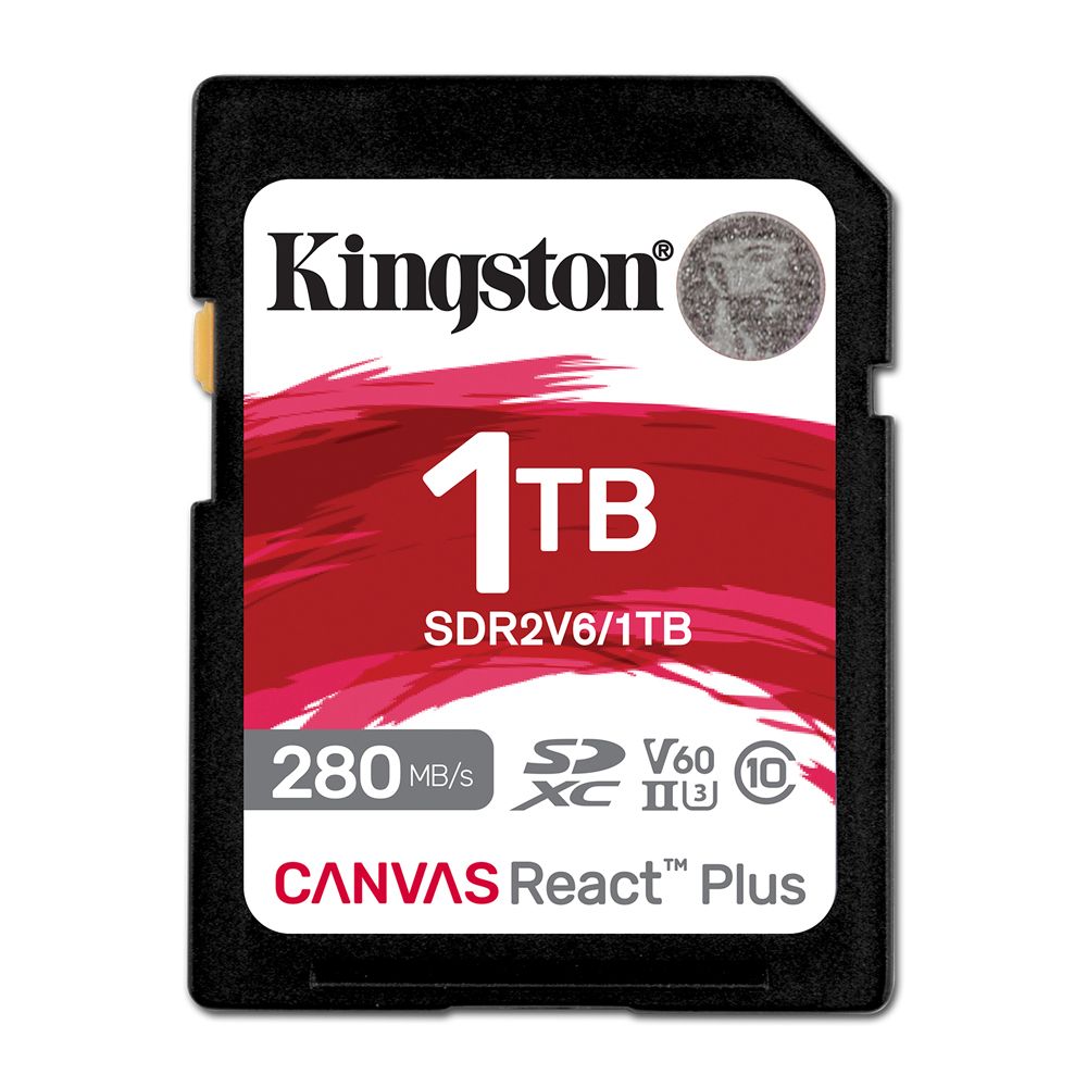 Kingston 金士頓   Canvas React Plus SDXC UHS-II 280R/150W V60 1TB 記憶卡(SDR2V6/1TB)