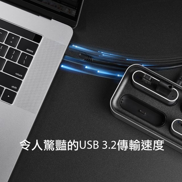 Kingston 金士頓  Workflow USB miniHub 高速集線器 含USB-C轉USB-A傳輸線(WFS-USB) 