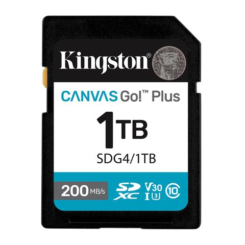 Kingston 金士頓 Canvas Go! Plus 200MB/s 1TB SD 記憶卡 (SDG4/1TB)