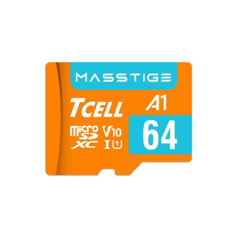 TCELL冠元 MASSTIGE A1 microSDXC UHS-I U1 V10 100MB 64GB 記憶卡